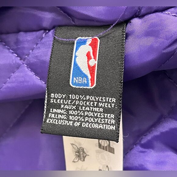 Men's LA Lakers Bomber Jacket Varsity Embroidered Graphic Team Name Logo Medium - Picture 9 of 9